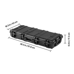 Uimoso Hard Rifle Case IP67 Waterproof Rifle Storage Case w/ Pre-cut Foam Black
