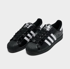 ADIDAS Superstar II Black White Red Patent Leather JR7313 Men&rsquo;s sz 8-13