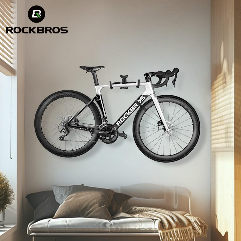 ROCKBROS Bicycle Storage Wall Mount Rack Hanger Steel Garage Space Saving Holder