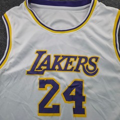 Unbranded Lakers Basketball Jersey Mens 4XL White Kobe Bryant 24 Athleisure Mesh