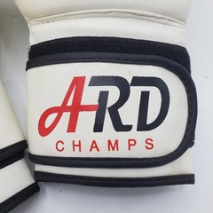 ARD Champs Boxing Gloves – White/Black/Red, Bear Art