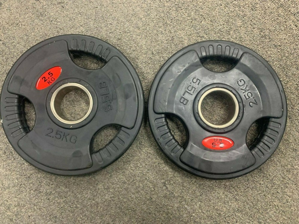 Preowned Pair of 2.5KG/5.5LB Barbell Weight Plates