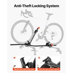 Roof Top Bike Rack Heavy Duty Car Bicycle Upright Mount Rack with Lock