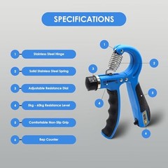 EL-1041 Adjustable Hand Grip Strengthener | Level: 5Kg to Assorted Standard