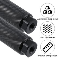 1Pair Bike Pegs Aluminum Alloy Lead Foot Bicycle Pegs MBX Pegs Fit 3/8 in Axles