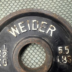 Weider International Single 2.5 kg 5.5 lb Olympic plate Weight change kilo Vtg