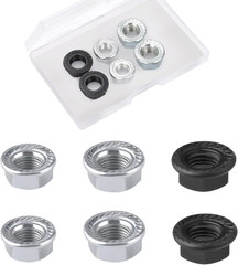 6Pcs Bike Wheel Axle Nut, M8 M9.5 M10 Bicycle Hub Flanged Axle Nut