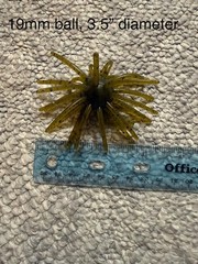 17mm, 19mm, 24mm Fuzzy Ball Coike Fullcast Style Prickly Urchin Fishing Plastic