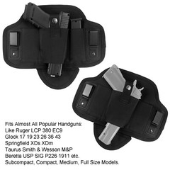 Tactical Pancake Concealed Carry IWB Gun Holster with 2 Mag Pouch – Choose Model