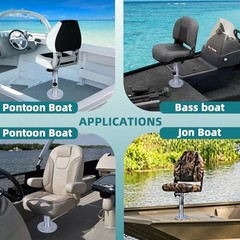 Adjustable Boat Seat Pedestal for Pontoon Captain Boat Seat Pedestal with Slide