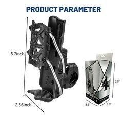 Adaptive Bike Motorcycle Water Bottle Holder 360° Rotating Handlebar Cup Mount