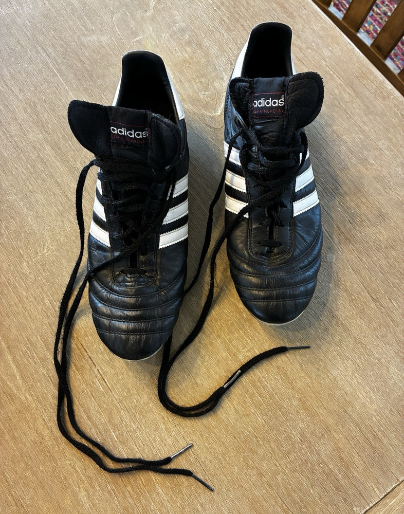 Adidas Copa Mundial Soccer Cleats Made In Germany Black White Leather Size 11