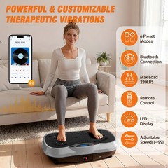 Vibration Plate-200 Speeds,10 Modes,5 bands,330lb-Home Fitness,Weight Loss