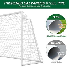 Heavy Duty Soccer Goal 16×7 ft 50mm Steel Tube with 6 Trainning Cones & 1 PE Net