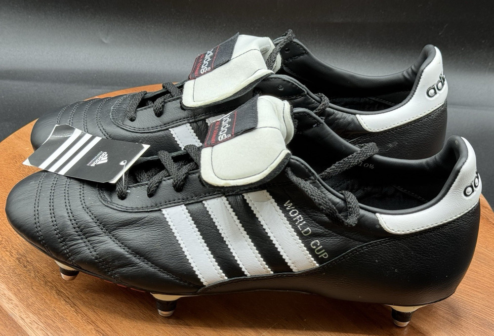 Adidas World Cup Football Shoes 011040 Black White Made In Germany SIze 11