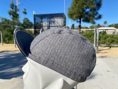 Wool cycling cap color gray HANDMADE IN USA
