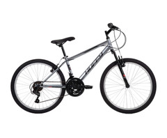 24” Rock Creek Mountain Bike, Fits Riders 58”-70”, Gray, Youth, Boy’s 18 Speeds