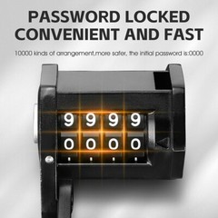 WEST BIKING 4 Digit Code Bicycle Folding Lock Anti Theft E-bike Chain Lock 78cm