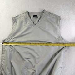 Nike Golf Windbreaker Vest Men XL Gray Sleeveless Pullover Water Resistant VNeck