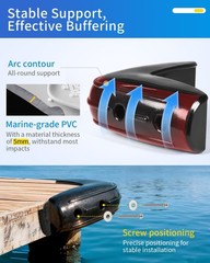 Dock Corner Bumpers 2 Pack, 10.6-Inch Corner Dock Guard for 90-Degree Angles,…