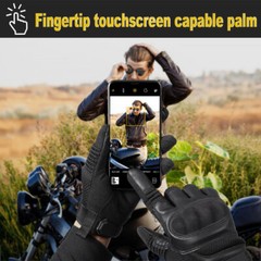 Leather Touch Screen Motorcycle Riding Full Finger Gloves Motorbike Moto Driving