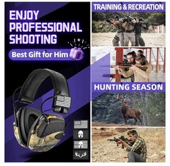 ZOHAN Electronic Shooting Ear Protection Earmuffs NRR 23dB Camo