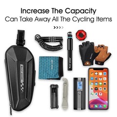WEST BIKING Bike Saddle Bag Waterproof Hard Shell Bicycle Seat Tail Bag 1.8L