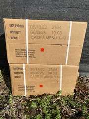 MRE U.S. Military Ready to Eat Meals INSP 2025 Case A & B 24 Meals FREE SHIP