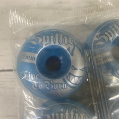 Spitfire Live To Burn 52mm 99a Skateboard Wheels Blue Silver Set of 4 New