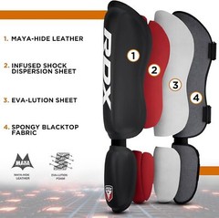 Muay Thai Shin Guards by RDX, Sparring Gear, MMA, Kickboxing Shin Pads