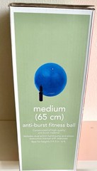 Embark Medium 65cm Fitness Ball with Pump & Manual – Blue