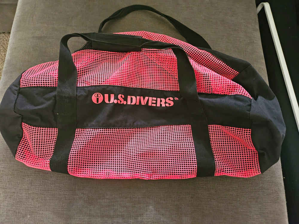 U.S. DIVERS Pink Mesh Scuba Snorkel Gear Bag Duffel, Model Varies