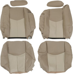 Yukon Sierra Denali 2003-2006 Front Seat Cover Set Artificial Leather Tan