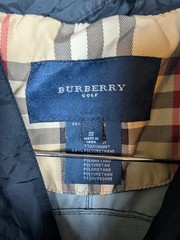 Burberry Golf Pullover Windbreaker Jacket Mens Size S Black Green Quarter Zip
