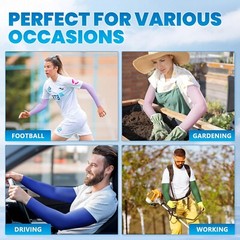 UPF 50 Cooling Arm Sleeves Sun Protection Compression Arm Sleeves for Men Women