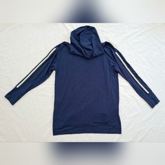 Life Is Good Blue Cotton Hooded Front Pocket Breathe Pullover Size Medium