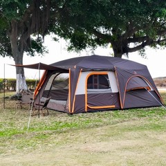 Extra Large Tent 12 Person,Family Cabin Tents,2 Bay-Windows,2 Rooms and 3 Doors