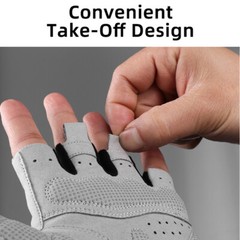 ROCKBROS Short Bike Gloves Road Bicycle Half Finger Breathable Shockproof Gloves