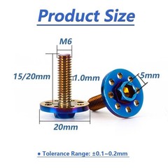 M6 Stainless Steel Flange Bolt For Motorcycle Fender Bumper Washer Refit Screw