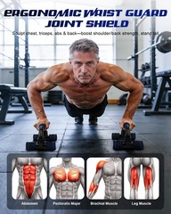 Ergonomic Push Up Bars (2 Pack) – Portable Push Up Handles for Men & Women