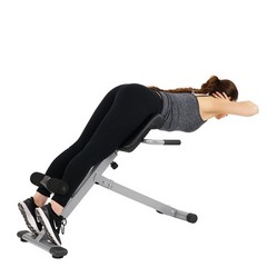 Foldable Roman Chair 45 Degree Adjustable Hyperextension Abs Workout Support Pad