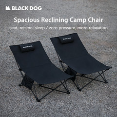 Blackdog Camping Chair with Pillow Lounge Office Nap Home Use Recliner Outdoor F