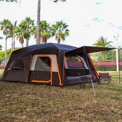 Extra Large Tent 12 Person,Family Cabin Tents,2 Bay-Windows,2 Rooms and 3 Doors