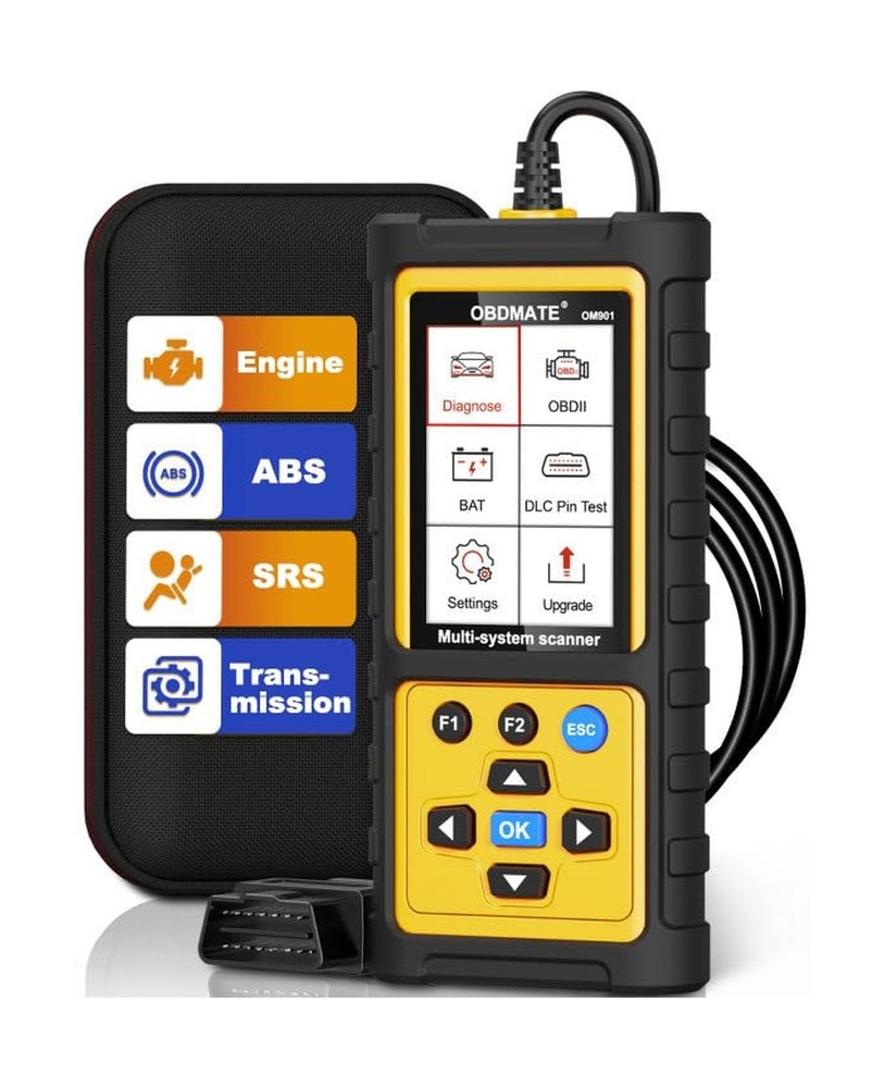 OBD2 Scanner with ABS SRS Transmission, Reset Fault Lights | Check Engine Cod…