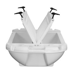 Uimoso 40QT Floating Cooler Ice ChestDual-Sided Lids for Water Land & Lake White