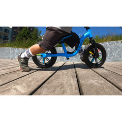 Chillafish Blue Buzzi 10&prime; Balance Bike for Kids, Toddler Bike Adjustable Seat