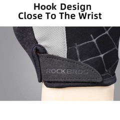 ROCKBROS Short Bike Gloves Road Bicycle Half Finger Breathable Shockproof Gloves
