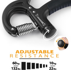 2 Pack Grip Strength Trainer, Hand Grip Strengthener, Adjustable Resistance 22-1