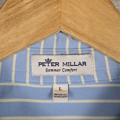 PETER MILLAR x LOST DUNES MICHIGAN Mens Large Polo Shirt Summer Comfort Golf