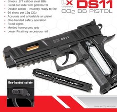 Umarex DS11 .177 Cal Air Gun 1911 CO2 BB Gun w/ BBs & CO2 Bundle (2252128)